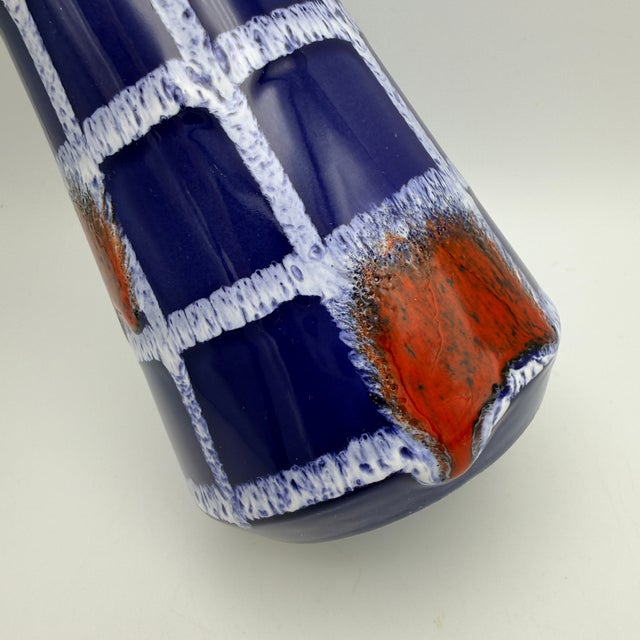 Vintage Vase in Fat Lava from Ilkra Edelkeramik, 1960s For Sale - Image 9 of 11