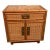 Late 20th Century Vintage Faux Bamboo and Wicker Nightstand For Sale