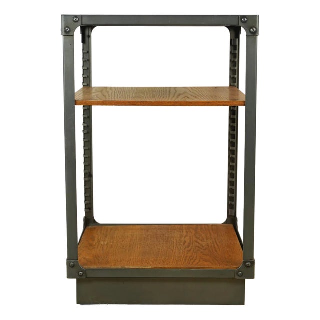 Reclaimed Wood & Steel Utility Shelf For Sale