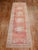 Melon Red Floral Turkish Ghiordes Runner For Sale In New York - Image 6 of 6