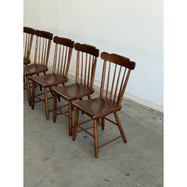 1940s 1940s Windsor Dining Chairs - Set of Six For Sale - Image 5 of 18