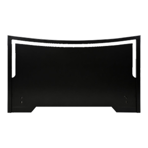 1960s Mid Century Modern Black Lacquer Queen Headboard