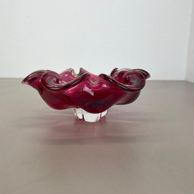 Pink-Purple Murano Glass Shell Ashtray, Italy, 1970s For Sale - Image 15 of 18