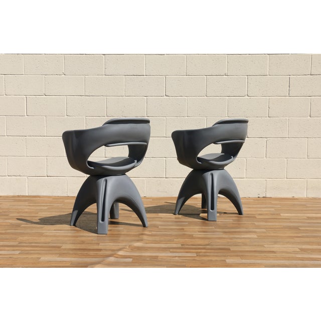 Vintage Set of 6 John Gale Rotocast Plastic Swivel Armchairs | Space Age 1960s For Sale - Image 13 of 18