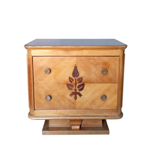 Small Art Deco Inlaid Chest of Drawers, 1930s For Sale - Image 13 of 14
