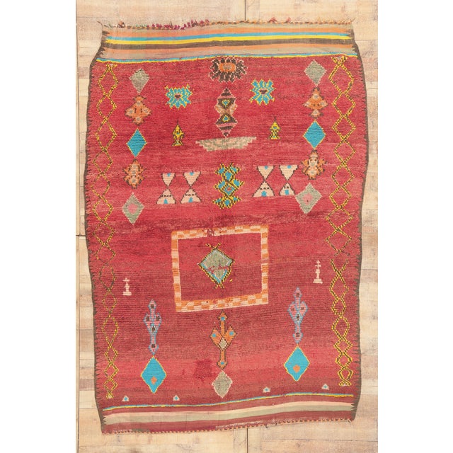 Vintage Taznakht Moroccan Rug, 06'07 X 09'10 For Sale - Image 10 of 10