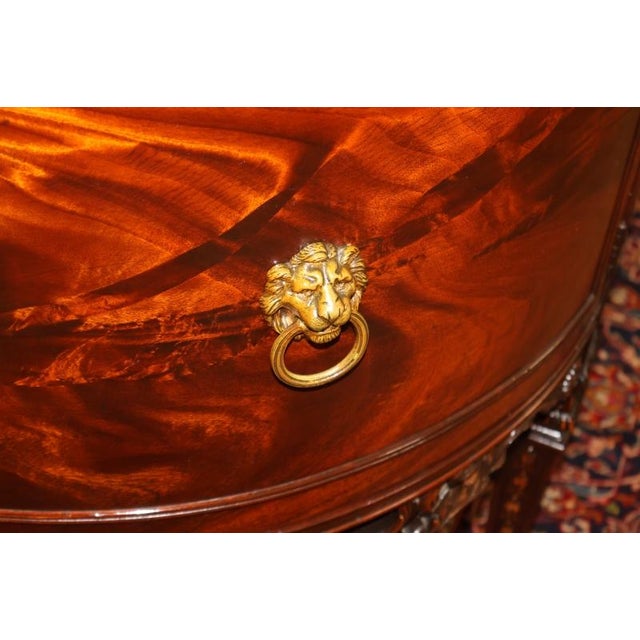 Brown Early 20th Century Batesville Romweber Mahogany Carved Buffet Server Sideboard For Sale - Image 8 of 17