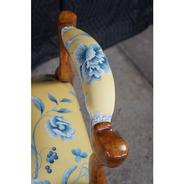 Minton-Spidell Vintage Minton Spidell French Provincial Style Walnut Window Bench & Pillows For Sale - Image 4 of 18