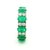 Emerald Colombian Emerald and Diamond 18k White Gold Full Eternity Band Ring, Size 6.5 For Sale - Image 8 of 10