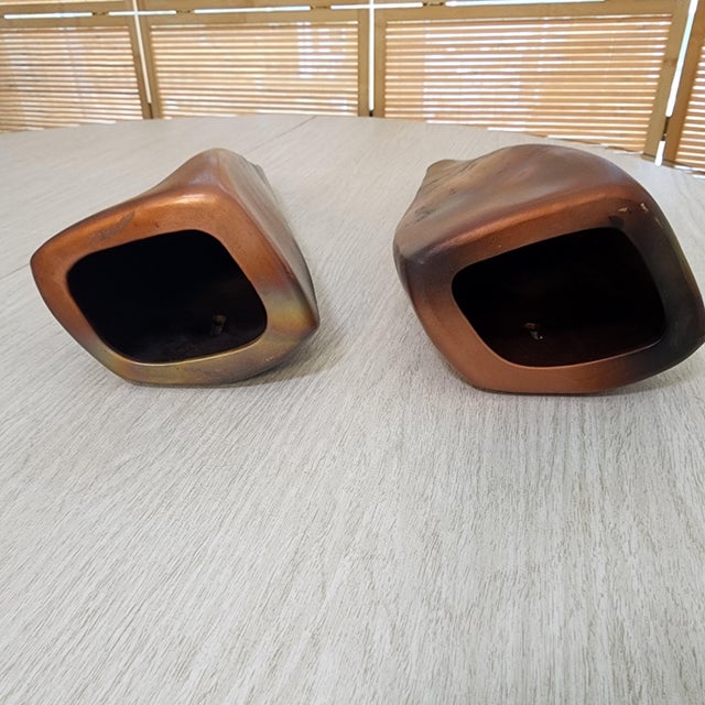 Monumental 15" Post-Modern Raku Ceramic Wall Sculptures Signed Colon For Sale - Image 11 of 16