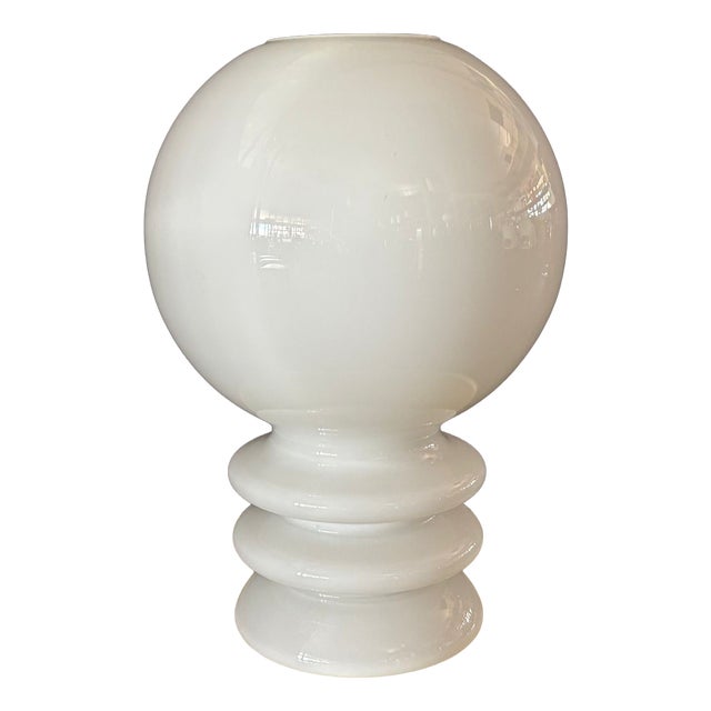 Vintage Glass Table Lamp by Herbert Proft for Glashütte Limburg, Germany, 1970s For Sale
