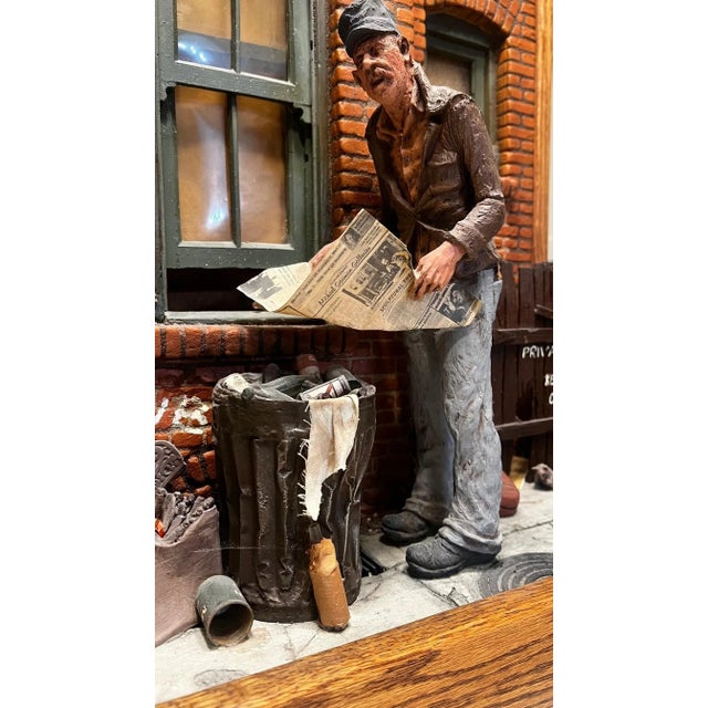 1975 Sculpture CityScapes "Yesterday;s News" by Michael Garman For Sale - Image 11 of 12