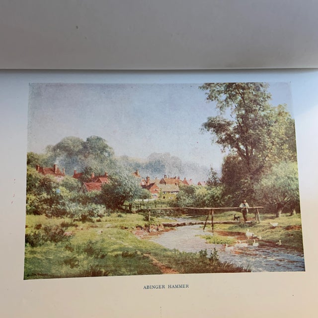 Green 1915 Surrey Watercolors Book For Sale - Image 8 of 13