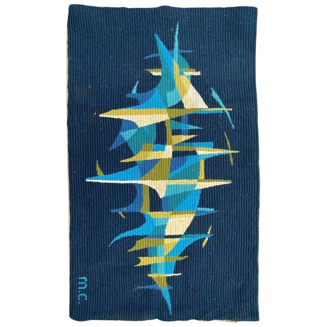 Modern French Tapestry with Gilles Duvert, 1970s For Sale - Image 13 of 13