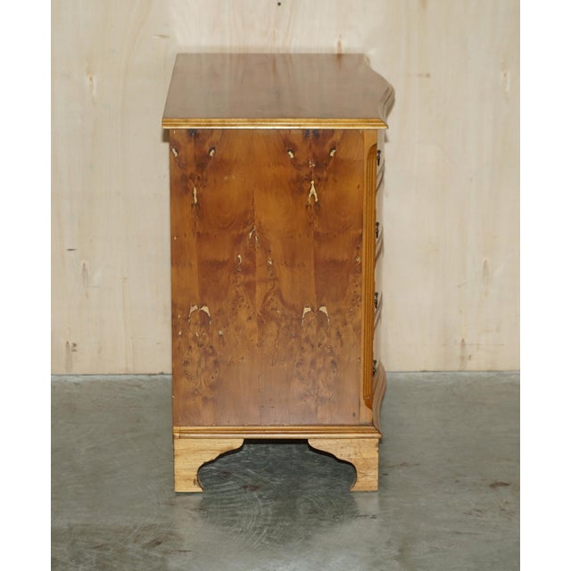 Vintage Wide Burr & Burl Yew Wood Chest of Drawers, Set of 2 For Sale - Image 18 of 18
