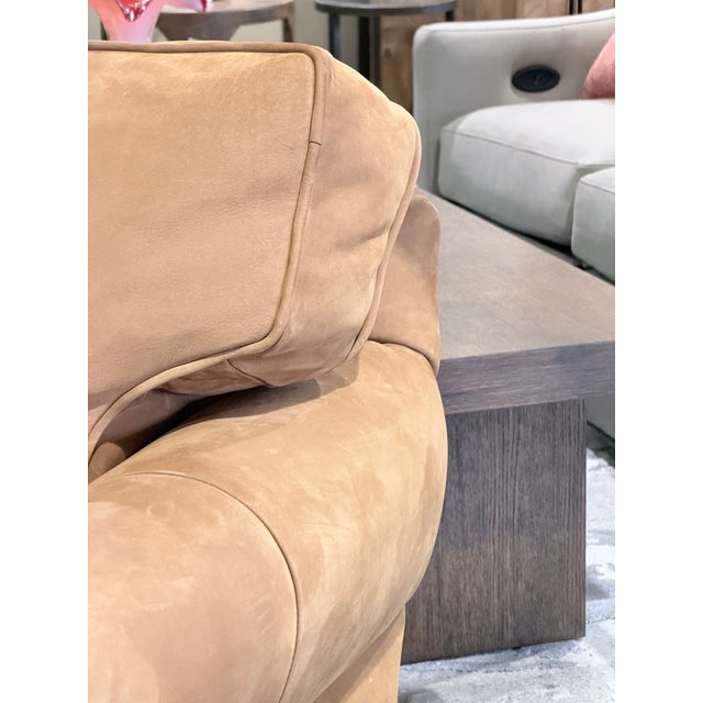 Restoration Hardware Restoration Hardware Lancaster Luxe Extra-Deep Tan Leather Three-Seat Sofa For Sale - Image 4 of 11