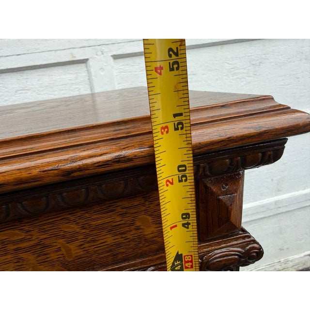 Antique Early 20th Century Mission Style Oak Display Cabinet/ Bookcase For Sale - Image 14 of 18