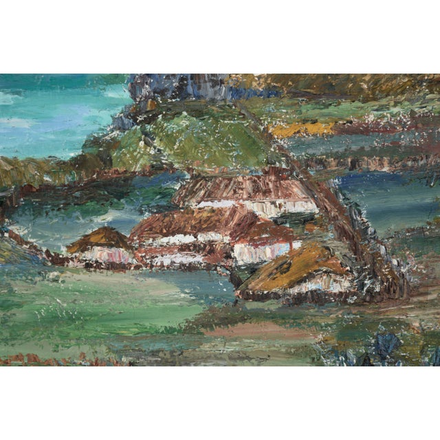 Blue Looking Down at the Ranch, Abstract Expressionist Landscape by Alma B. Leamey For Sale - Image 8 of 12