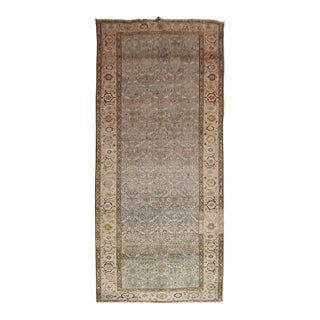 Early 20th Century Blue Persian Malayer Corridor Rug - 6'4" x 16'9" For Sale