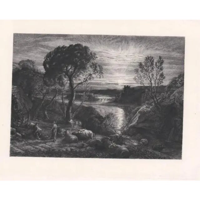 1883 Samuel Palmer Engraving of Watercolor From Eclogues of Virgil For Sale