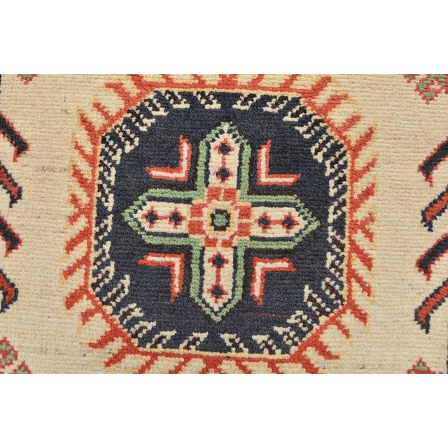 Kazak Runner 2’9” X 9’9” Beige Wool Tribal Hand-Knotted Oriental Rug For Sale In Philadelphia - Image 6 of 13