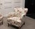 Art Nouveau Swedish Grace Lounge Chairs in Floral Jacquard, 1940s, Set of 2 For Sale - Image 10 of 16