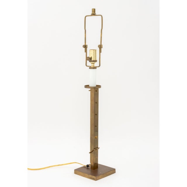 Late 20th Century Ralph Lauren Adjustable Brass Table Lamps, Pair For Sale - Image 5 of 9
