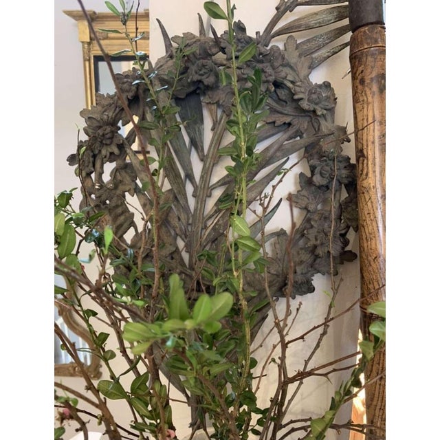 French Bronze Decorative Floral Wreath, 1920s For Sale - Image 3 of 14