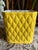 Hollywood Regency Vintage Mid Century Yellow Porcelain Wastebasket For Sale - Image 3 of 5