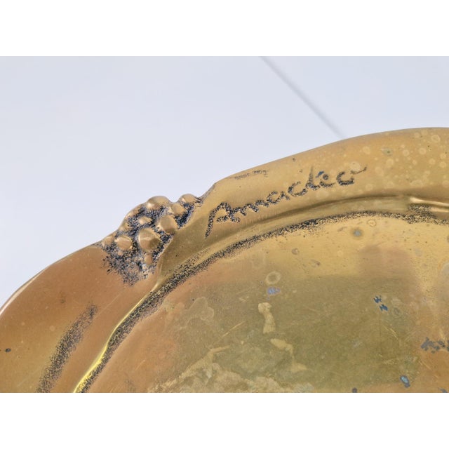 Brutalist Brass Amadeo Petit-Four Dish by Kurt Jesch for Fratelli Tonini, 1970s For Sale - Image 10 of 11