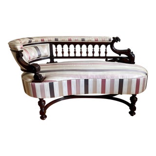 Antique 19th European Figural Chaise Lounge For Sale