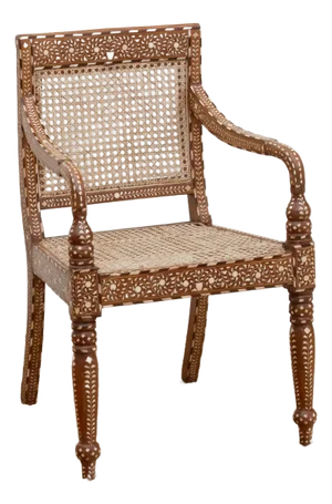 Beautifully Inlaid Anglo Indian Armchair
