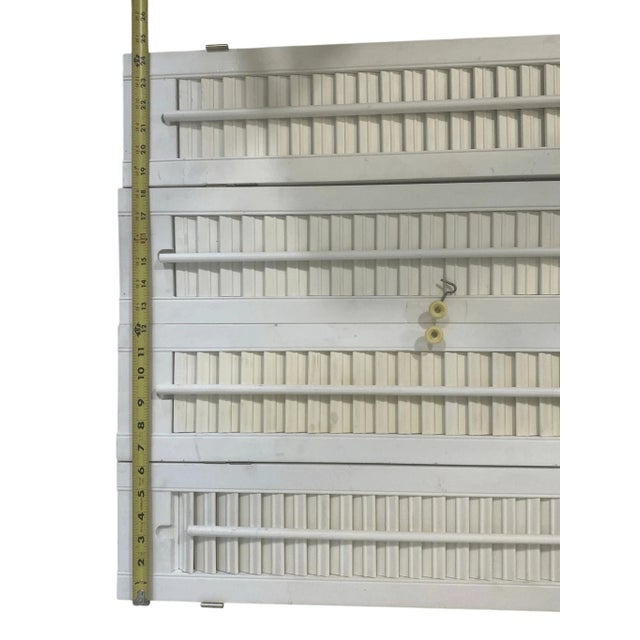 Traditional Vintage Bi Fold Interior 24”x 28” Wood Window Plantation White Shutters For Sale - Image 3 of 4