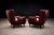 Pair of Brazilian Modernist Armchairs in Hardwood, Burgundy Leather & Bouclé by Carlo Hauner, 1950s – Lot 466 For Sale - Image 10 of 15