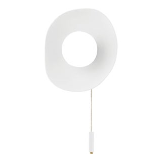 Mitzi Bacia 1-Light Wall Sconce, Aged Brass/Ceramic Raw Matte White For Sale