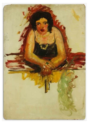 Antonio Feltrinelli, Portrait of a Woman, Original Painting, 1930s