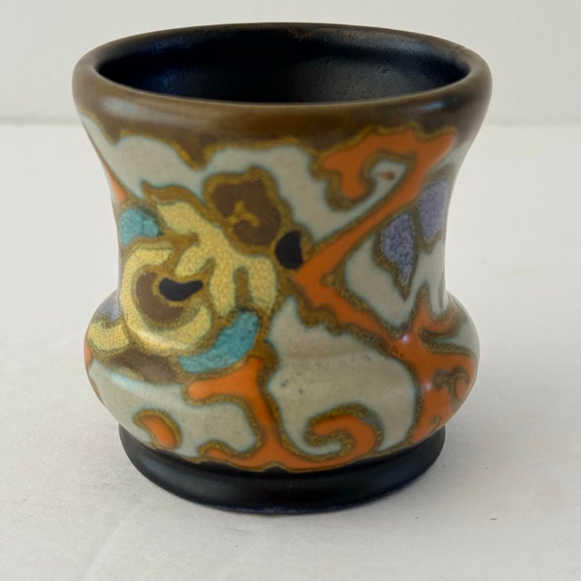 Antique Gouda Holland Princess Ivora Miniature Art Pottery Vase 1920s PZH For Sale - Image 9 of 9