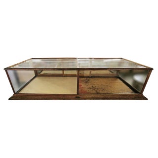 Showcase Antique Traditional Glass and Oak For Sale