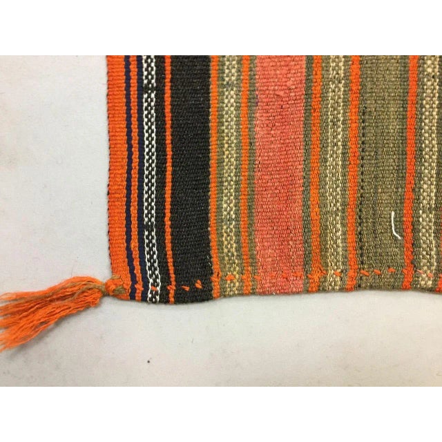 Large Vintage Turkish Shabby Wool Kilim Rug 240x193 cm For Sale - Image 3 of 9