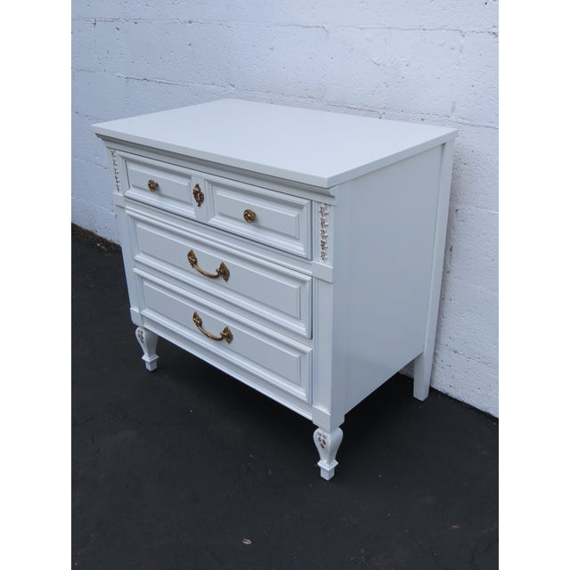 Shabby Chic Dixie French Shabby Chic Painted Nightstand Side End Table 6572 For Sale - Image 3 of 11