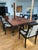 Contemporary 1980s Imported Giorgio Collection Mahogany Dining Table With 6 Chairs - Set of 9 For Sale - Image 3 of 12