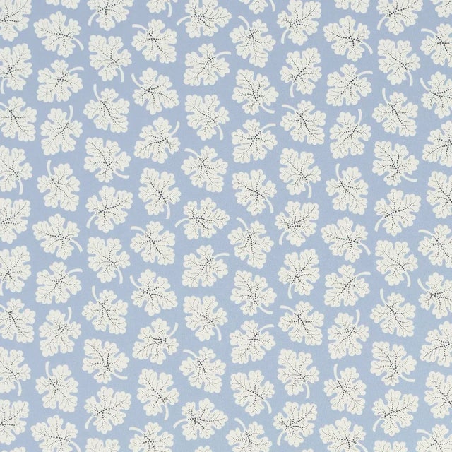 SAMPLE - Schumacher X Rita Konig Olive Wallpaper In Sky For Sale