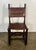 Set of Six Spanish Revival Leather and Carved Wood Armchairs For Sale In Los Angeles - Image 6 of 15