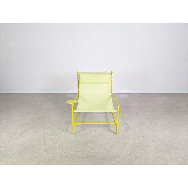 We are selling two stylish outdoor garden chairs in yellow and green. These chairs are from made.com and feature a...