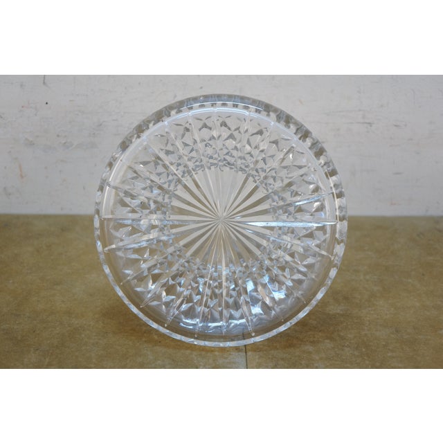 Late 20th Century Waterford Lismore Irish Cut Crystal Ships Decanter Liquor Bottle W/ Stopper 11" For Sale - Image 12 of 13