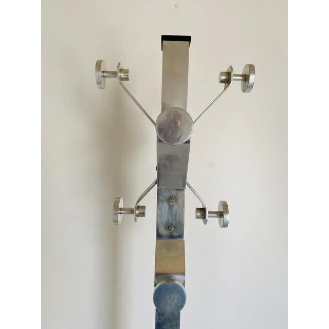 Steel and Marble Rack and Gate Door, Italy, 1970s, Set of 2 For Sale - Image 6 of 12