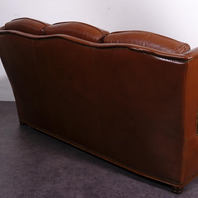 Italian Three-Seater Leather Sofa, 1970s For Sale - Image 9 of 18