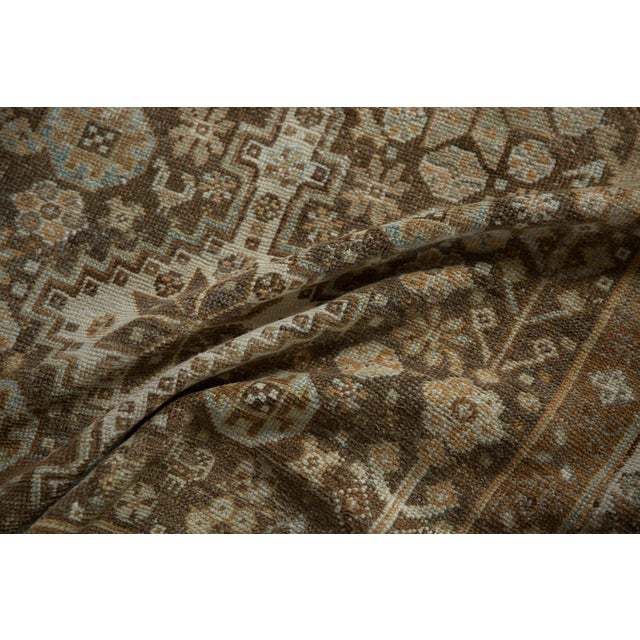 1950s Vintage Persian Afshar Diamond Medallion Wool Runner For Sale - Image 10 of 12