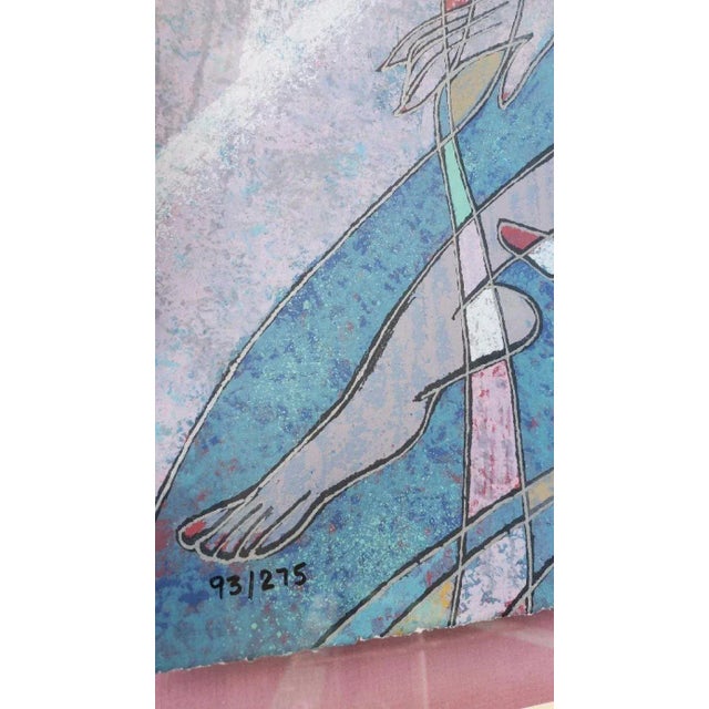 1980s Yamin Young, Serigraph Signed & Numbered "Sirens Song" 93/275 Framed 1980s For Sale - Image 5 of 13