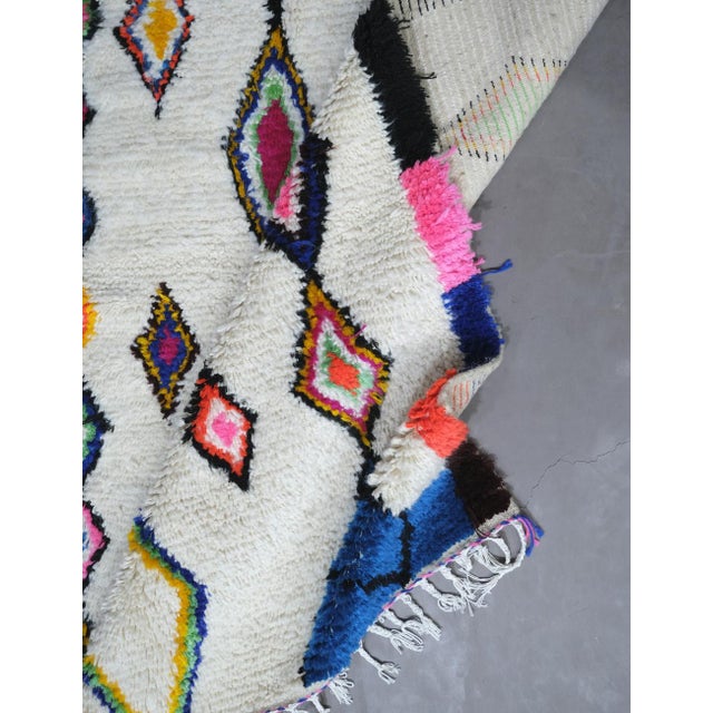 Vintage Azilal Wool Rug - 8 X 4.5 Ft For Sale In Cleveland - Image 6 of 8